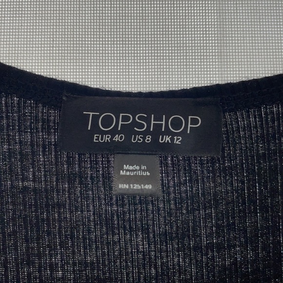 Black ribbed TOPSHOP maxi dress - Picture 4 of 5